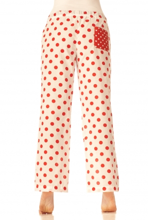 Pyžamové kalhoty - Červenobílý puntík